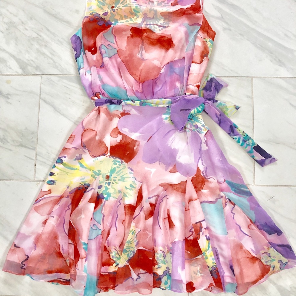 Ralph Lauren Women’s Floral Flare Georgette Dress